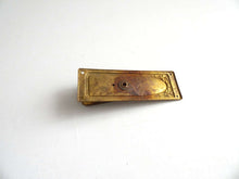 UpperDutch:Hooks and Hardware,Vintage Drop pull / Antique Drawer Handle / Authentic Brass Old hardware / Old distressed shabby cabinet Escutcheon