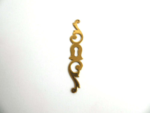 UpperDutch:Hooks and Hardware,Vintage Keyhole cover, Brass key hole frame, plate, escutcheon.