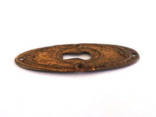 UpperDutch:Hooks and Hardware,Shabby oval key hole cover. Stamped shabby escutcheon for jewelry making, furniture decoration. Rustic distressed hardware.