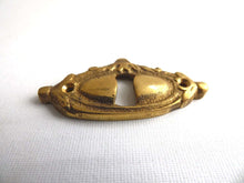UpperDutch:Hooks and Hardware,1 (ONE) Antique Solid Brass Keyhole plate, cover, escutcheon, keyhole frame.