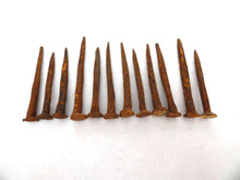 UpperDutch:Hooks and Hardware,Rusty hand forged nails 12 pcs 3", authentic antique restoration hardware. Rustic decoration, real iron spikes, scary supply,