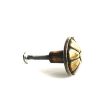 UpperDutch:Hooks and Hardware,Drawer knob, flower shaped cabinet pull / floral drawer pull. Metal cabinet hardware.