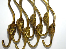 UpperDutch:Hooks and Hardware,1 (ONE) Solid Brass Lion Head Wall hook, Vintage Coat hook, Hanger.
