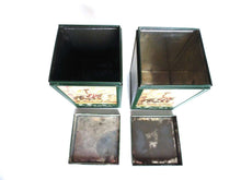 UpperDutch:Tin,Horse tins, set of two tins showing works of the German famous artist Johann Elias Ridinger (1698-1767).Equestrian themed storage