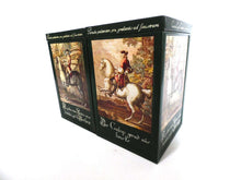 UpperDutch:Tin,Horse tins, set of two tins showing works of the German famous artist Johann Elias Ridinger (1698-1767).Equestrian themed storage