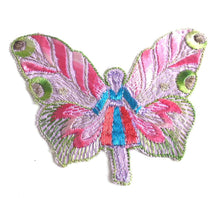 UpperDutch:Sewing Supplies,Applique, fairy, butterfly applique, 1930s vintage embroidered applique. Vintage patch, sewing supply.