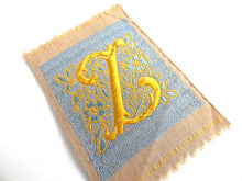 UpperDutch:Sewing Supplies,Monogram Z Applique, 1930s Vintage Embroidered 'Letter Z' applique. Alphabet Patch / Monogram application, antique letter.