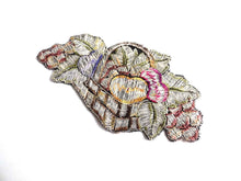 UpperDutch:Sewing Supplies,Fruit basket applique, 1930s vintage embroidered applique. Vintage patch, sewing supply.