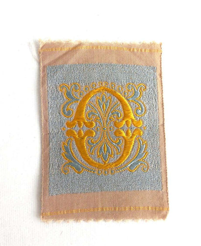 UpperDutch:Sewing Supplies,Letter O, Monogram Applique, 1930s Vintage Embroidered 'Letter O' applique. Alphabet Patch / Monogram application, antique letter