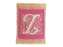 UpperDutch:Sewing Supplies,Monogram Z Applique, 1930s Vintage Embroidered 'Letter Z' applique. Alphabet Patch / Monogram application, antique letter.