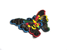 UpperDutch:Sewing Supplies,Butterfly applique, 1930s vintage embroidered applique. Vintage patch, sewing supply. Applique, Crazy quilt