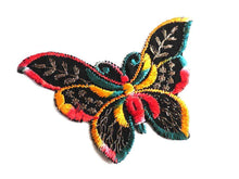 UpperDutch:Sewing Supplies,Applique,butterfly applique, 1930s vintage embroidered applique. Vintage patch, sewing supply.