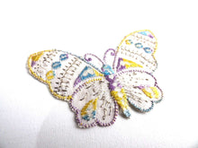 UpperDutch:Sewing Supplies,Butterfly applique, 1930s vintage embroidered applique. Vintage patch, sewing supply. Applique, Crazy quilt