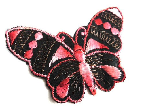 UpperDutch:Sewing Supplies,Butterfly applique, 1930s vintage embroidered applique. Vintage patch, sewing supply. Applique, Crazy quilt