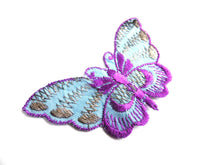 UpperDutch:Sewing Supplies,Butterfly applique, 1930s vintage embroidered applique. Vintage patch, sewing supply. Applique, Crazy quilt