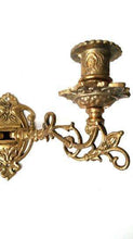 UpperDutch:Candelabras,Wall Sconce. Antique Solid Brass Victorian Piano Candelabra / piano candle holder / candle wall sconce