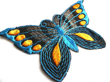 UpperDutch:Sewing Supplies,Butterfly applique, 1930s vintage embroidered applique. Vintage patch, sewing supply. Applique, Crazy quilt