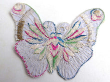UpperDutch:Sewing Supplies,Butterfly applique, 1930s vintage embroidered applique. Vintage patch, sewing supply. Applique, Crazy quilt
