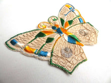 UpperDutch:Sewing Supplies,Butterfly applique, 1930s vintage embroidered applique. Vintage patch, sewing supply. Applique, Crazy quilt