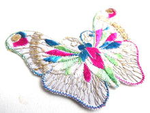 UpperDutch:Sewing Supplies,Butterfly applique, 1930s vintage embroidered applique. Vintage patch, sewing supply. Applique, Crazy quilt