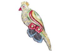 UpperDutch:Sewing Supplies,Bird Applique / 1930s Vintage Embroidered Bird  applique / application / patch. Vintage patch, sewing supply.