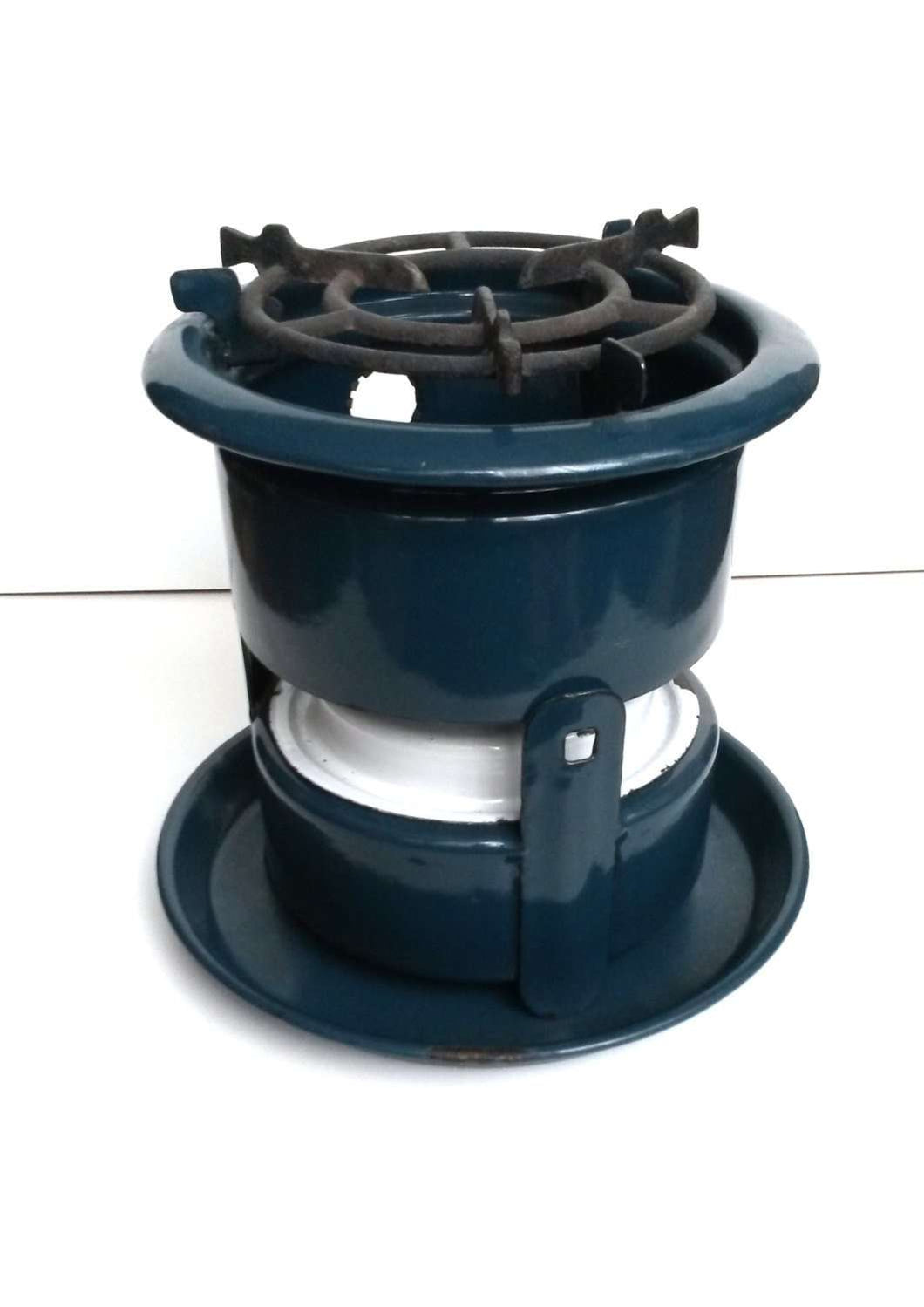 Vintage HALLER Enamelware Stove Kérosene 1-wick Enamel camping Vintage HALLER Enamelware Stove Kérosene 1-wick Enamel camping
