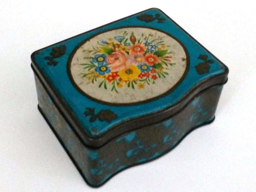 UpperDutch:Tin,Retro tin - Vintage Collectible Dutch Floral. Retro kitchen decor.