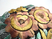 UpperDutch:Sewing Supplies,Applique, Flower applique, 1930s vintage embroidered applique. Vintage floral patch, sewing supply.