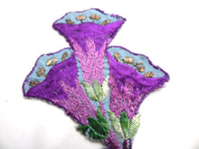 UpperDutch:Sewing Supplies,Applique, Flower applique, 1930s vintage embroidered applique. Vintage floral patch, sewing supply.