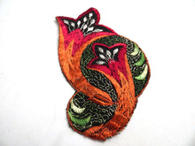 UpperDutch:Sewing Supplies,Applique, Flower applique, 1930s vintage embroidered applique. Vintage floral patch, sewing supply.