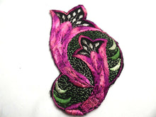 UpperDutch:Sewing Supplies,Applique, Flower applique, 1930s vintage embroidered applique. Vintage floral patch, sewing supply.
