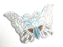 UpperDutch:Sewing Supplies,Butterfly applique, 1930s vintage embroidered applique. Vintage patch, sewing supply. Applique, Crazy quilt.