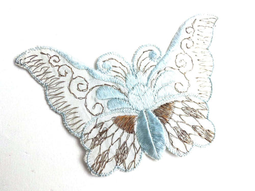 UpperDutch:Sewing Supplies,Butterfly applique, 1930s vintage embroidered applique. Vintage patch, sewing supply. Applique, Crazy quilt.