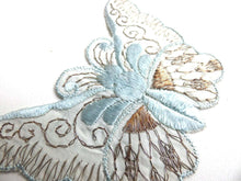 UpperDutch:Sewing Supplies,Butterfly applique, 1930s vintage embroidered applique. Vintage patch, sewing supply. Applique, Crazy quilt.