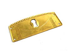 UpperDutch:Hooks and Hardware,Authentic Art Deco Keyhole cover, Stamped Escutcheon, keyhole plate.
