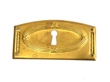 UpperDutch:Hooks and Hardware,Authentic antique Art Deco Keyhole cover, Stamped Escutcheon, keyhole plate.