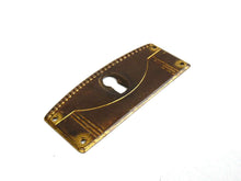 UpperDutch:Hooks and Hardware,Authentic Art Deco Keyhole cover, Stamped Escutcheon, keyhole plate.
