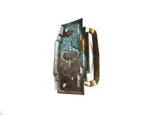 UpperDutch:Hooks and Hardware,Art Deco Antique Shabby Cabinet Drawer Drop Pull  / Vintage Door Knob / Distressed Door Handle / Escutcheon