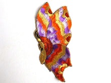 UpperDutch:Sewing Supplies,Butterfly applique, 1930s vintage embroidered applique. Vintage patch, sewing supply. Applique, Crazy quilt.