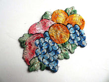 UpperDutch:Sewing Supplies,Fruit patch, Fruit basket applique, 1930s vintage embroidered applique. Vintage patch, sewing supply.
