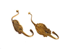 UpperDutch:Hooks and Hardware,1  Coat hook. Solid Brass Victorian Style Wall hook / Coat hook / Vintage Coat Hanger.
