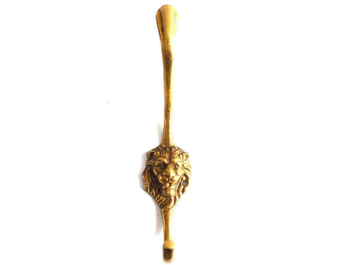 UpperDutch:Hooks and Hardware,Lion head coat hook .Solid Brass Lion Head Wall hook / Vintage Coat hooks / Hanger