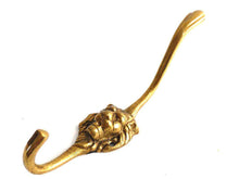 UpperDutch:Hooks and Hardware,Lion head coat hook .Solid Brass Lion Head Wall hook / Vintage Coat hooks / Hanger