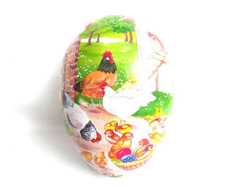 UpperDutch:Home and Decor,Easter Egg - German Easter Paper Mache Egg - Vintage Candy Container