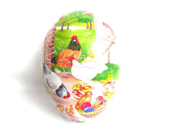 UpperDutch:Home and Decor,Easter Egg - German Easter Paper Mache Egg - Vintage Candy Container