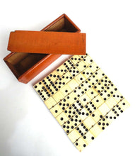 UpperDutch:Home and Decor,Antique Domino Set - Complete Set of 28 pieces Antique European dominoes. Ebony and Bone. Antique domino game.