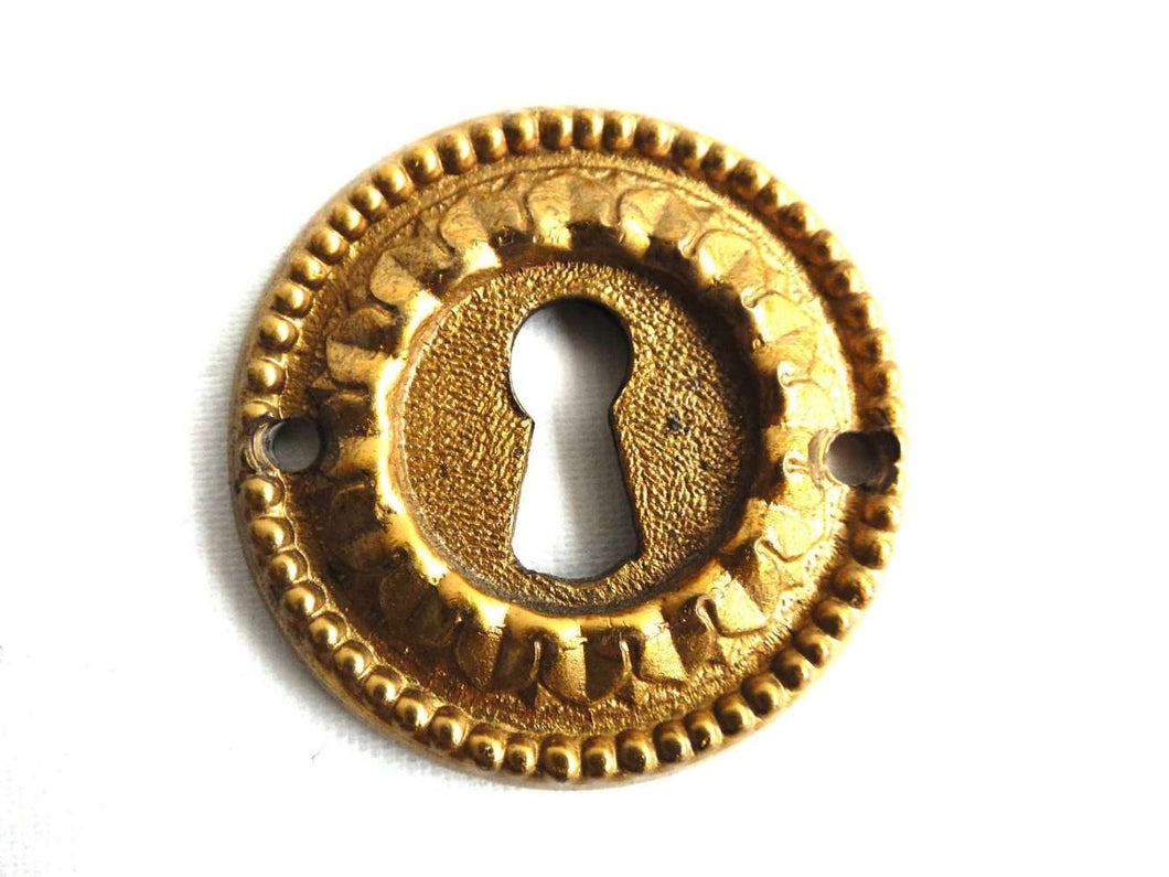 UpperDutch:Hooks and Hardware,1 (ONE) Brass Keyhole cover, Solid brass Key Hole Frame, Made in Italy