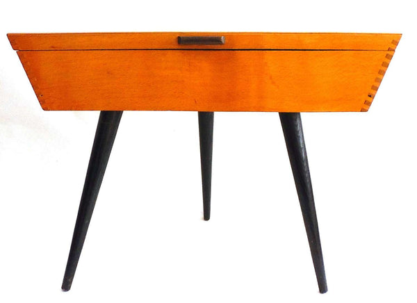UpperDutch:Furniture,Retro Sewing Table, Wooden Sewing Chest. Storage table for sewing supplies or jewelry. Sewing - Craft storage
