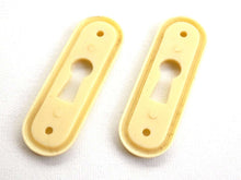 UpperDutch:Hooks and Hardware,1 Vintage Keyhole cover plastic rounded escutcheon keyhole frame / plate.