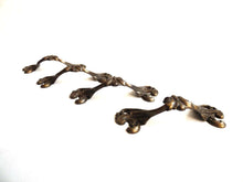 UpperDutch:Hooks and Hardware,1 Floral Handle - Ornate brass plated Drawer Pull - Leaves - Leafs - Drawer Handle
